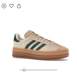 adidas Gazelle Bold Magic Beige Collegiate Green